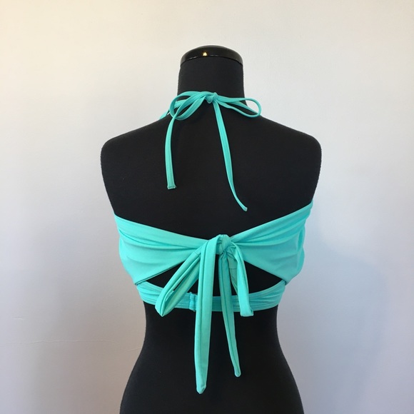 Sundazed Simon Halter Wrap Aqua Bikini Top, 36C - Picture 8 of 9
